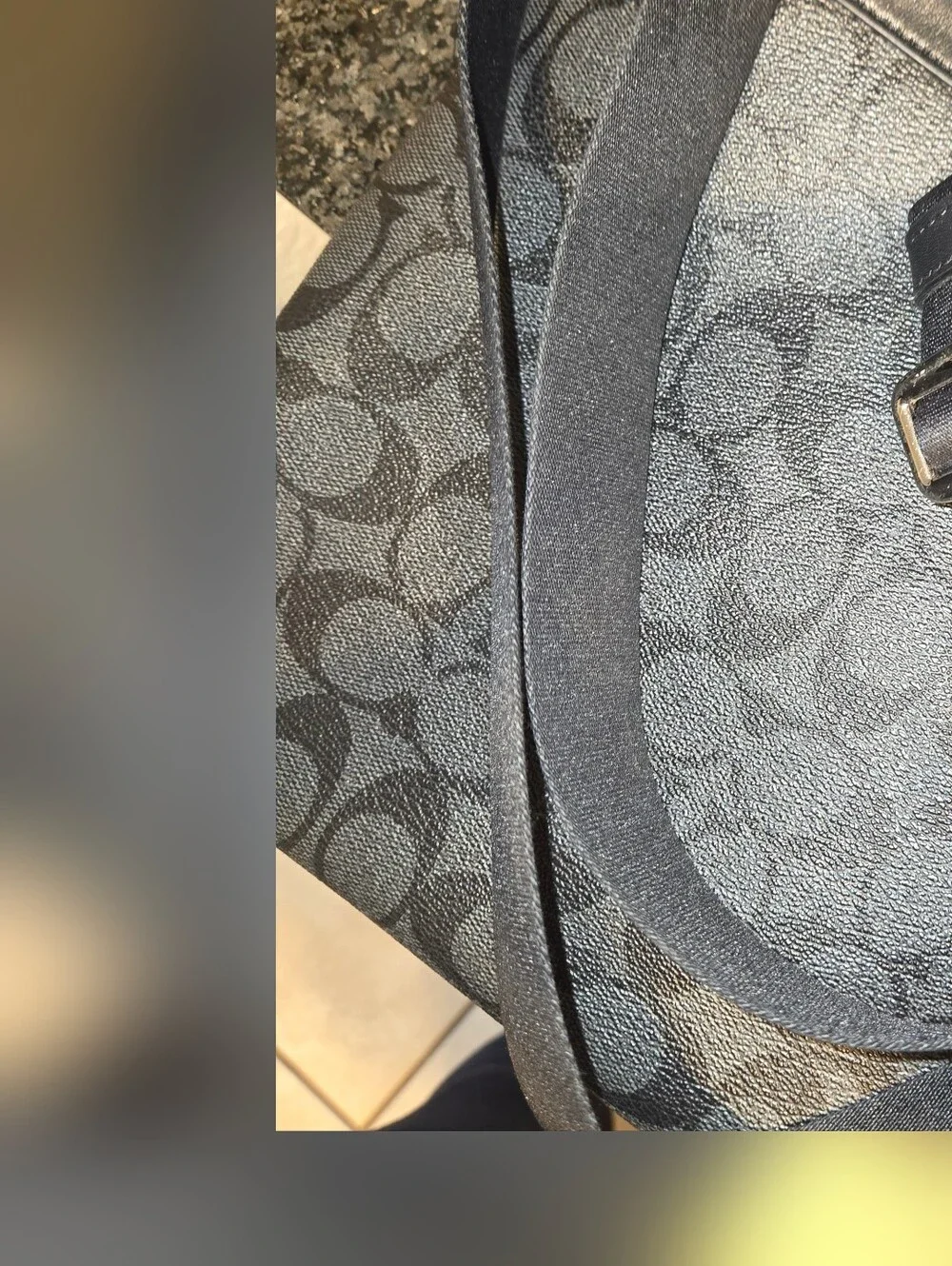Coach Gray/Black Signature Messenger Bag